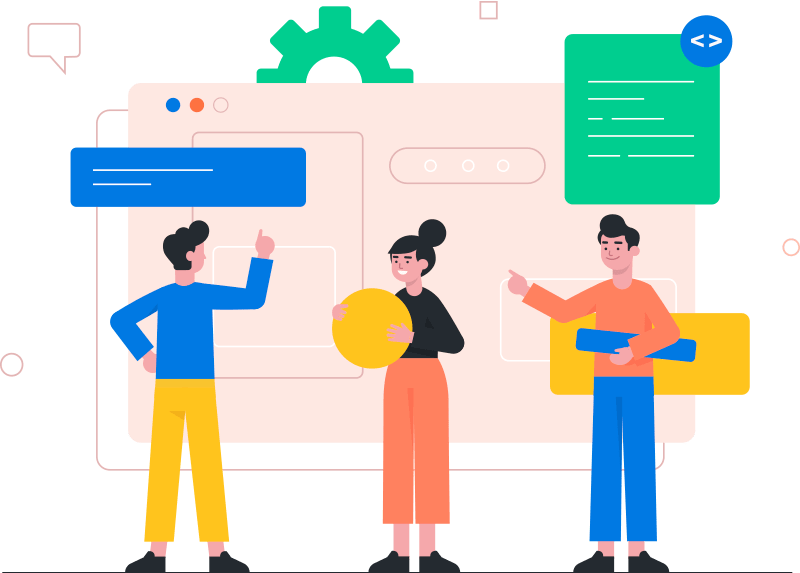 Illustration showing event ticketing workflow from setup to entry